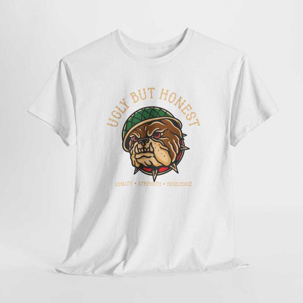 UBH Military Bulldog Shirt White Shirt